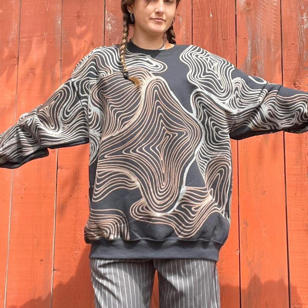 Psychedelic stripe Crewneck sweatshirt