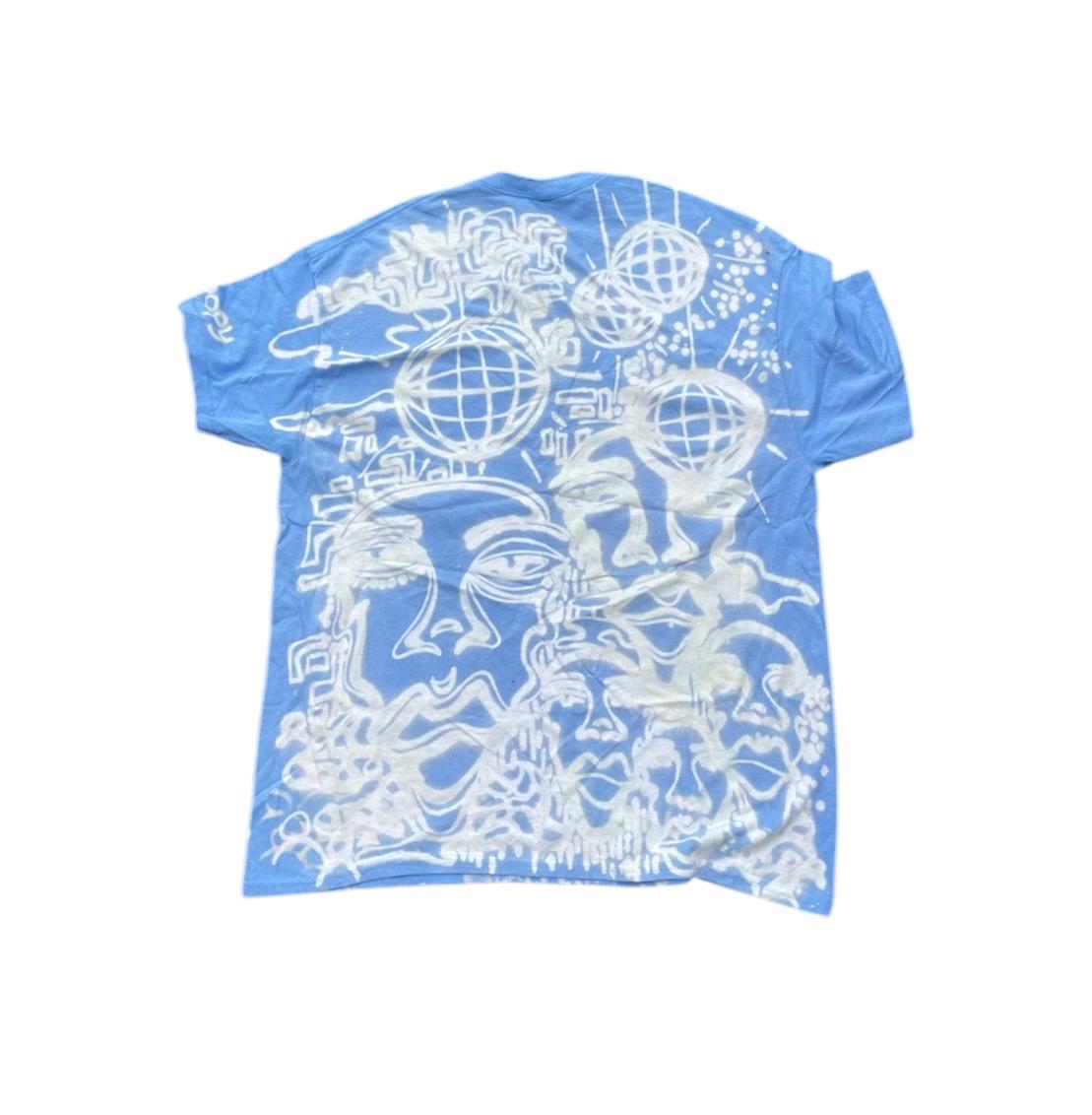 Funky festival faces graphic tee