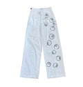 Handpainted wide leg trousers