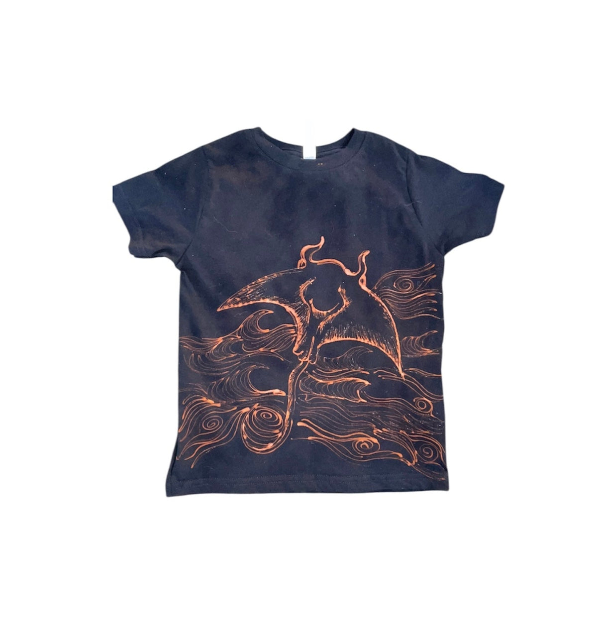 .Handpainted manta ray tank top