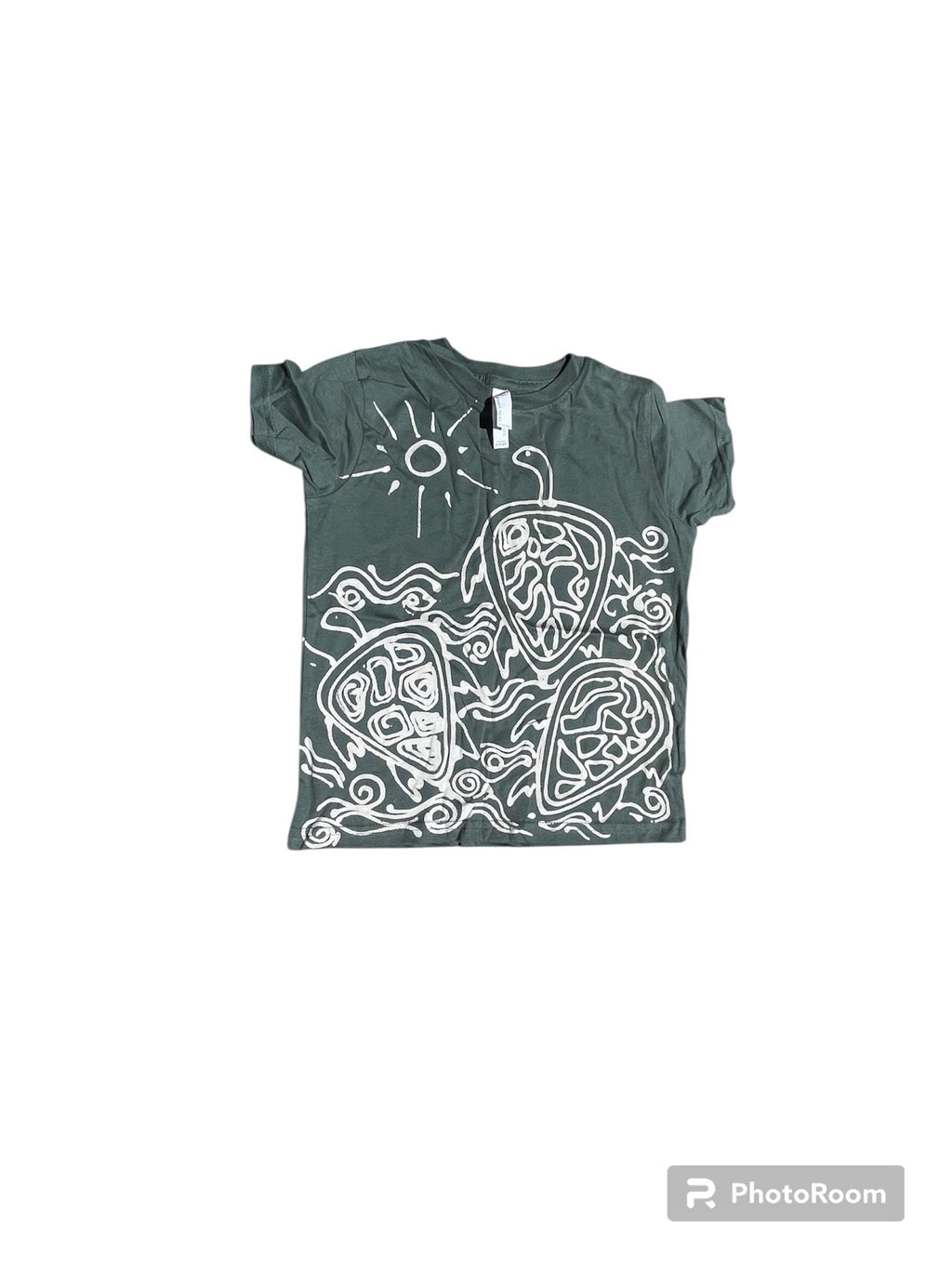 Abstract handpainted turtle baby tee
