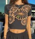 Ditsy floral graphic baby tee