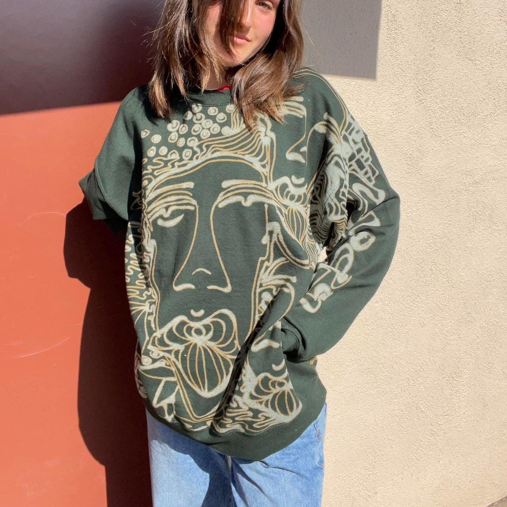 Abstract cheetah faces sweatshirt