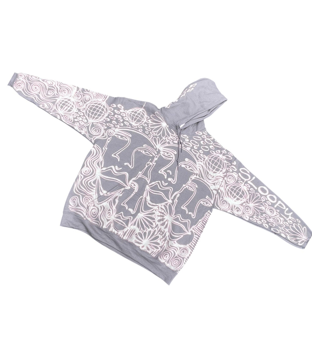 .Abstract grey hoodie