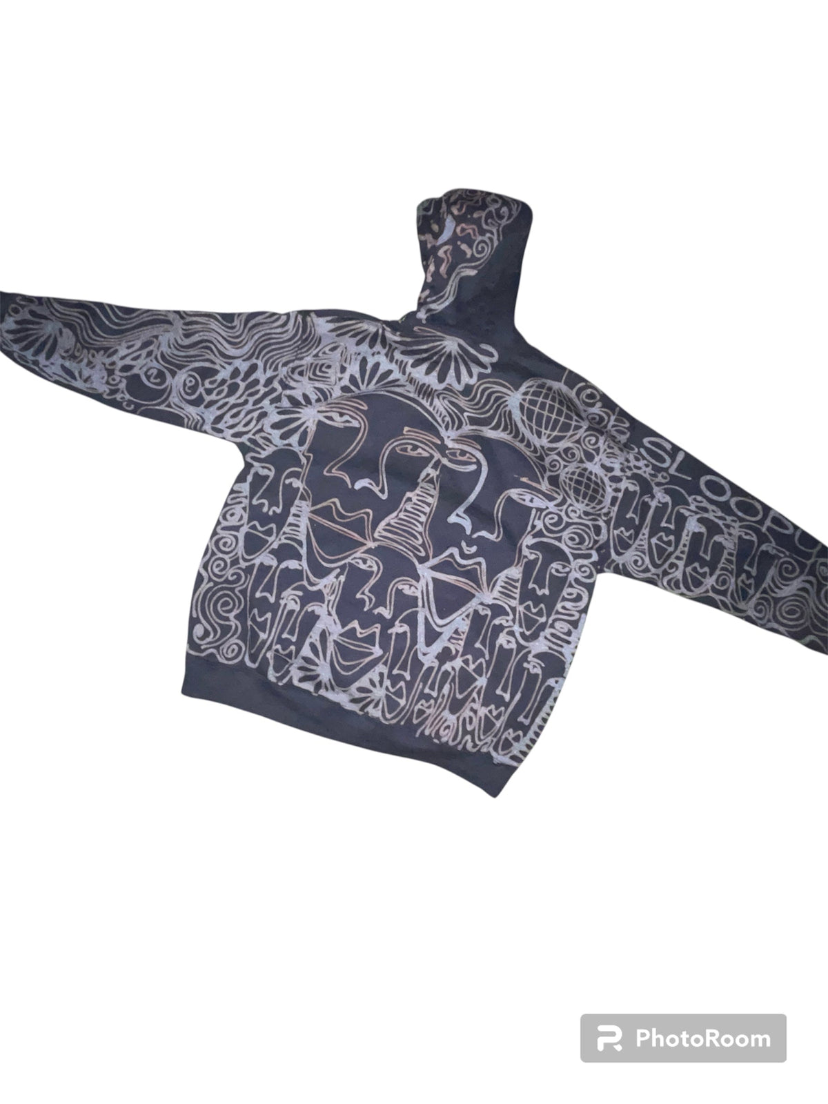 .Disco sun faces hoodie