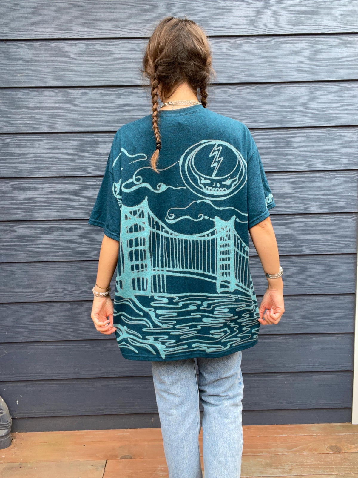 San Fransisco golden gate Grateful Dead graphic disco festival tee