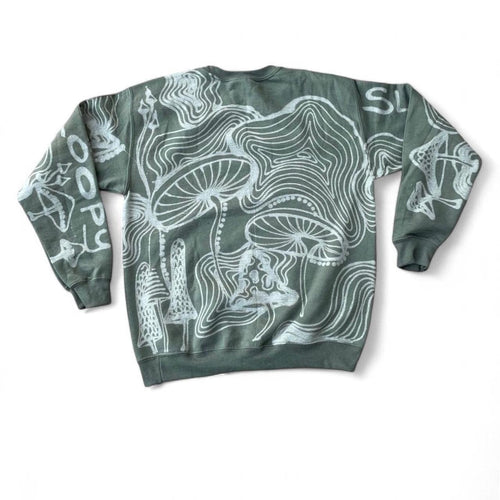 .Mushroom spiral stripe Crewneck sweatshirt