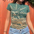 Ocean vibes  baby tee