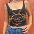 Psychedelic sunset graphic tank