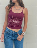 .Simple floral pointed tank