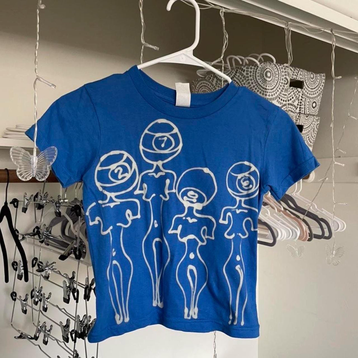 Pool ball ladies psychedelic graphic tee