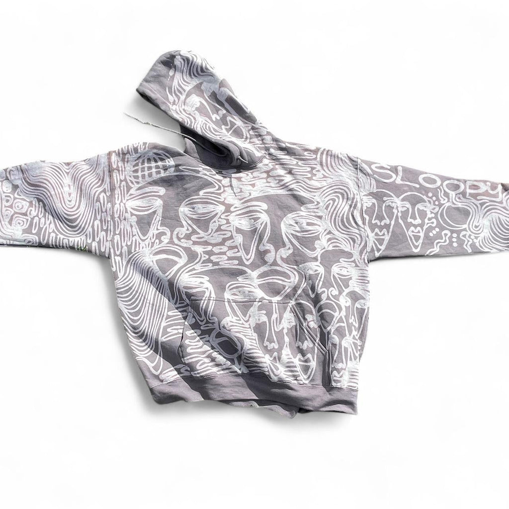 .Abstract grey hoodie
