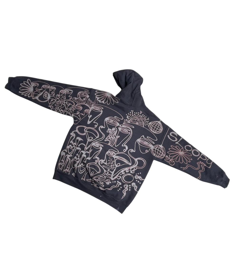 .Disco sun faces hoodie