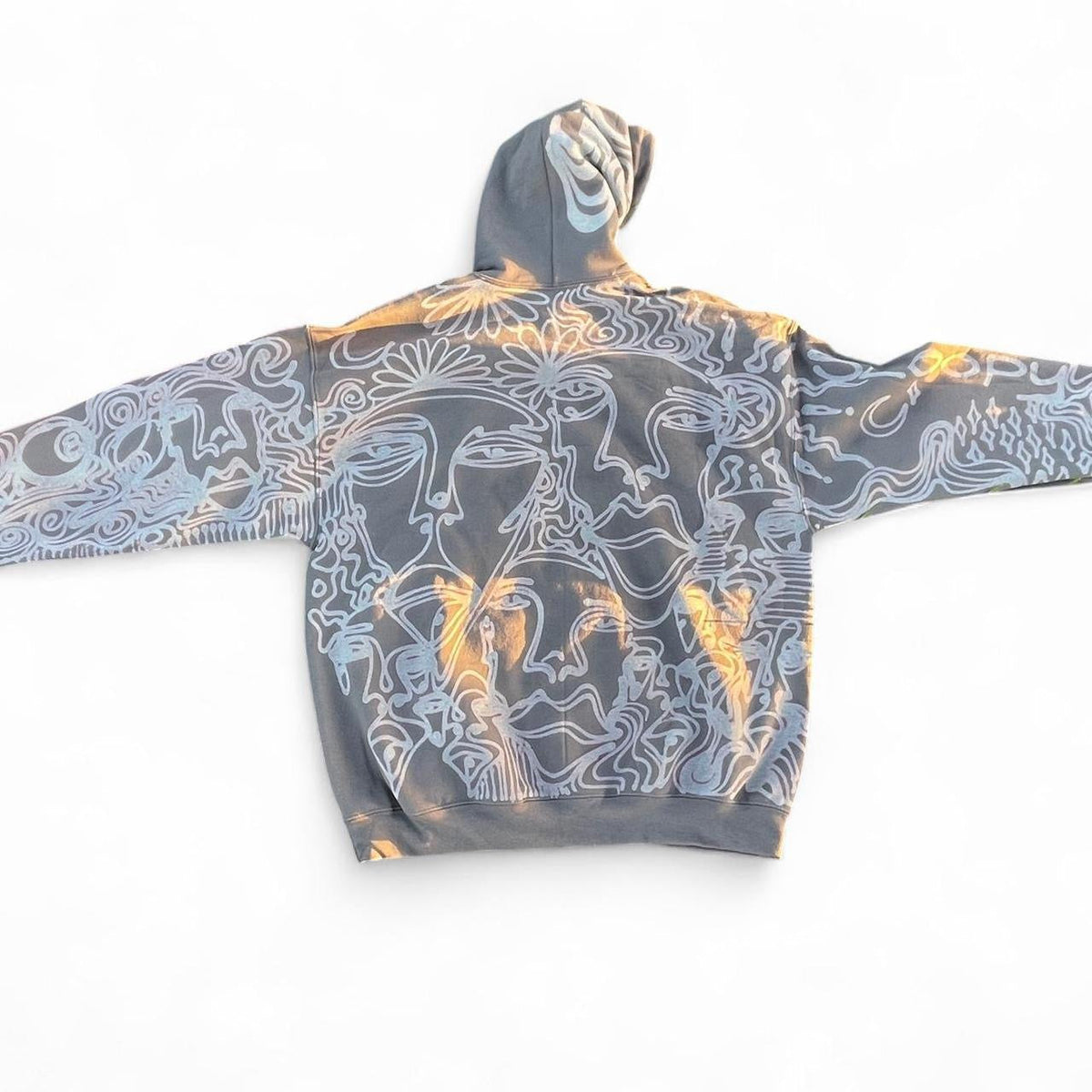.Abstract grey hoodie