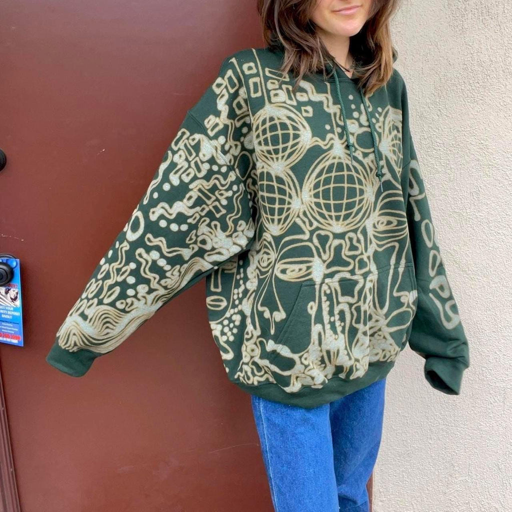 Funky one line disco faces hoodie