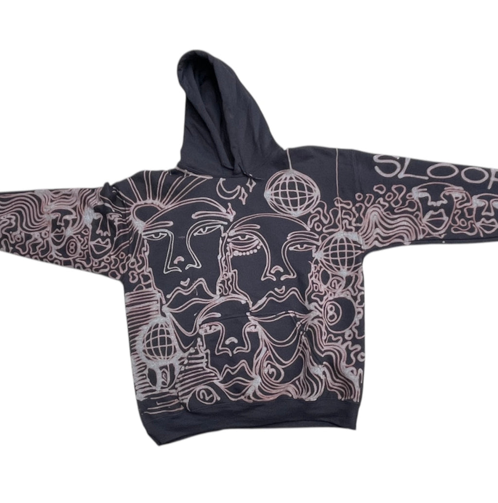 .Disco sun faces hoodie