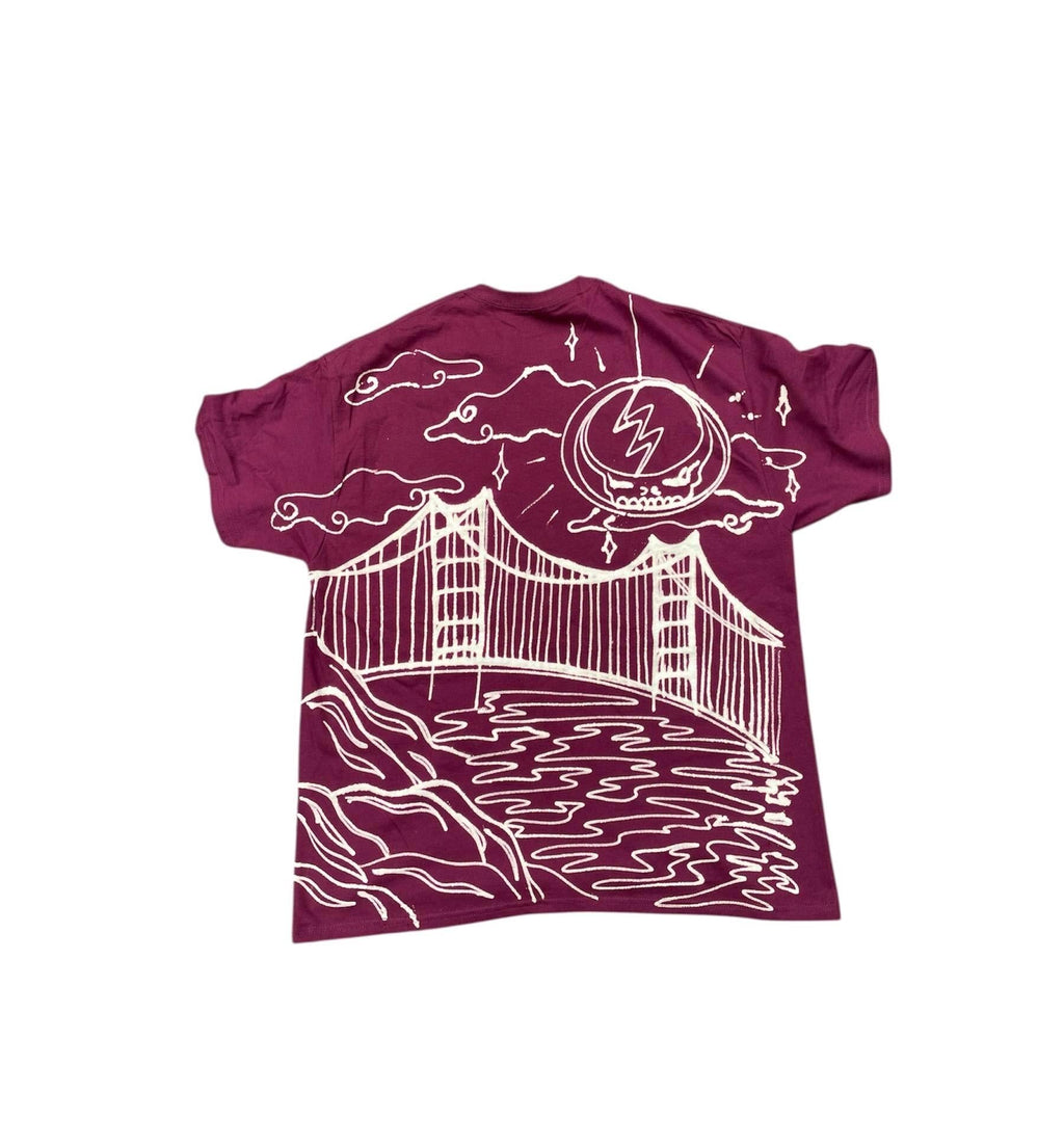 San Fransisco golden gate Grateful Dead graphic disco festival tee