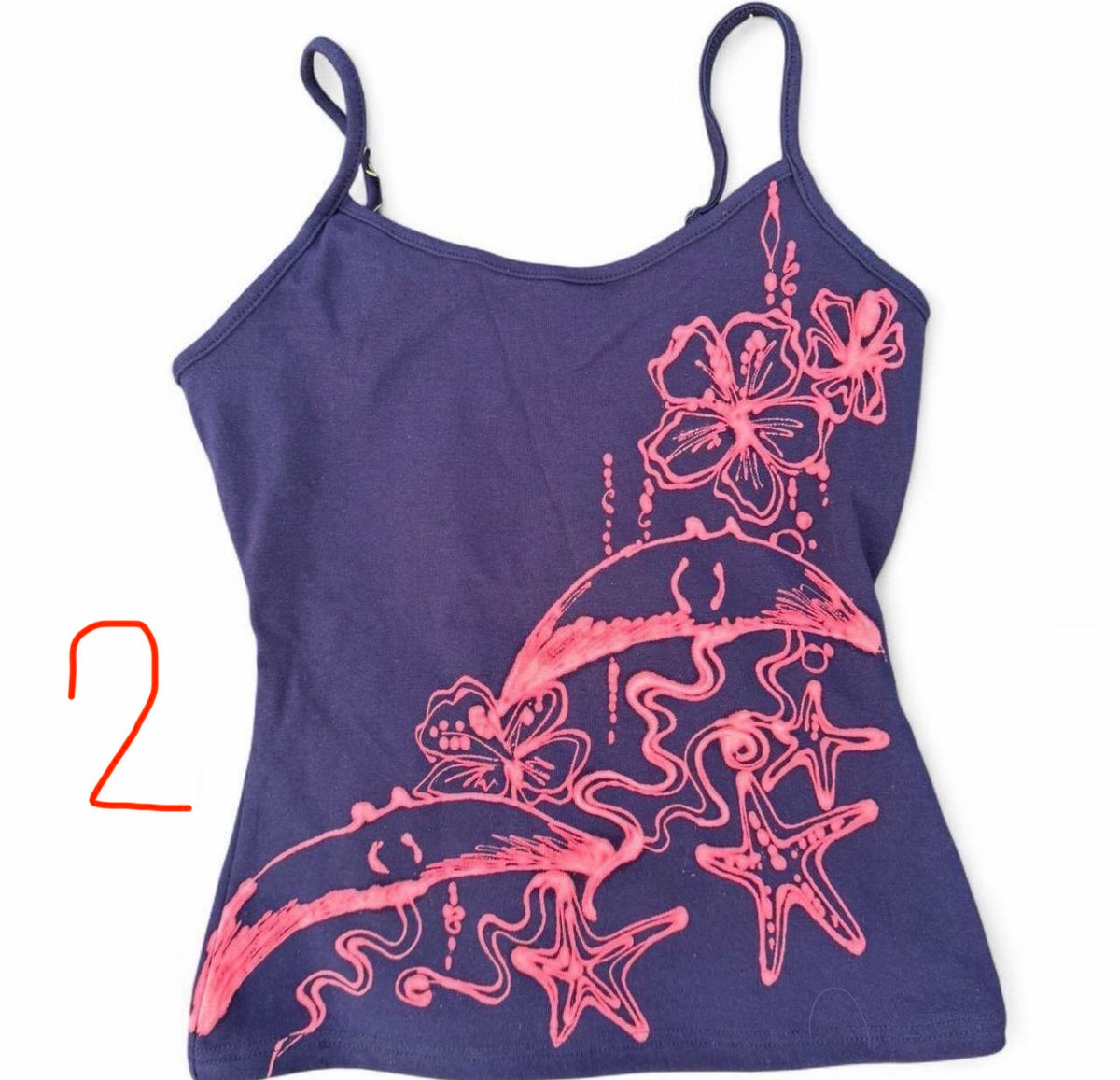 .. Whimsical funky manta ray tank