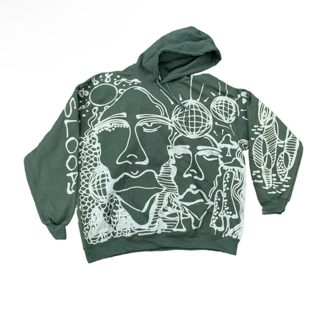 Funky faces and disco crewneck sweatshirt
