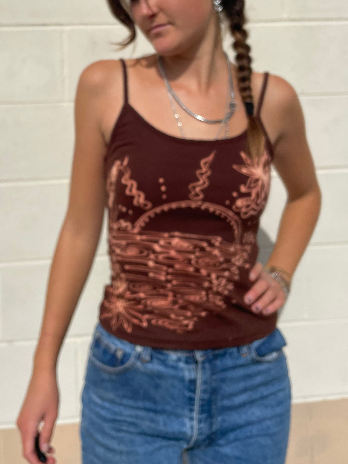 .Tropical sunset flower tank