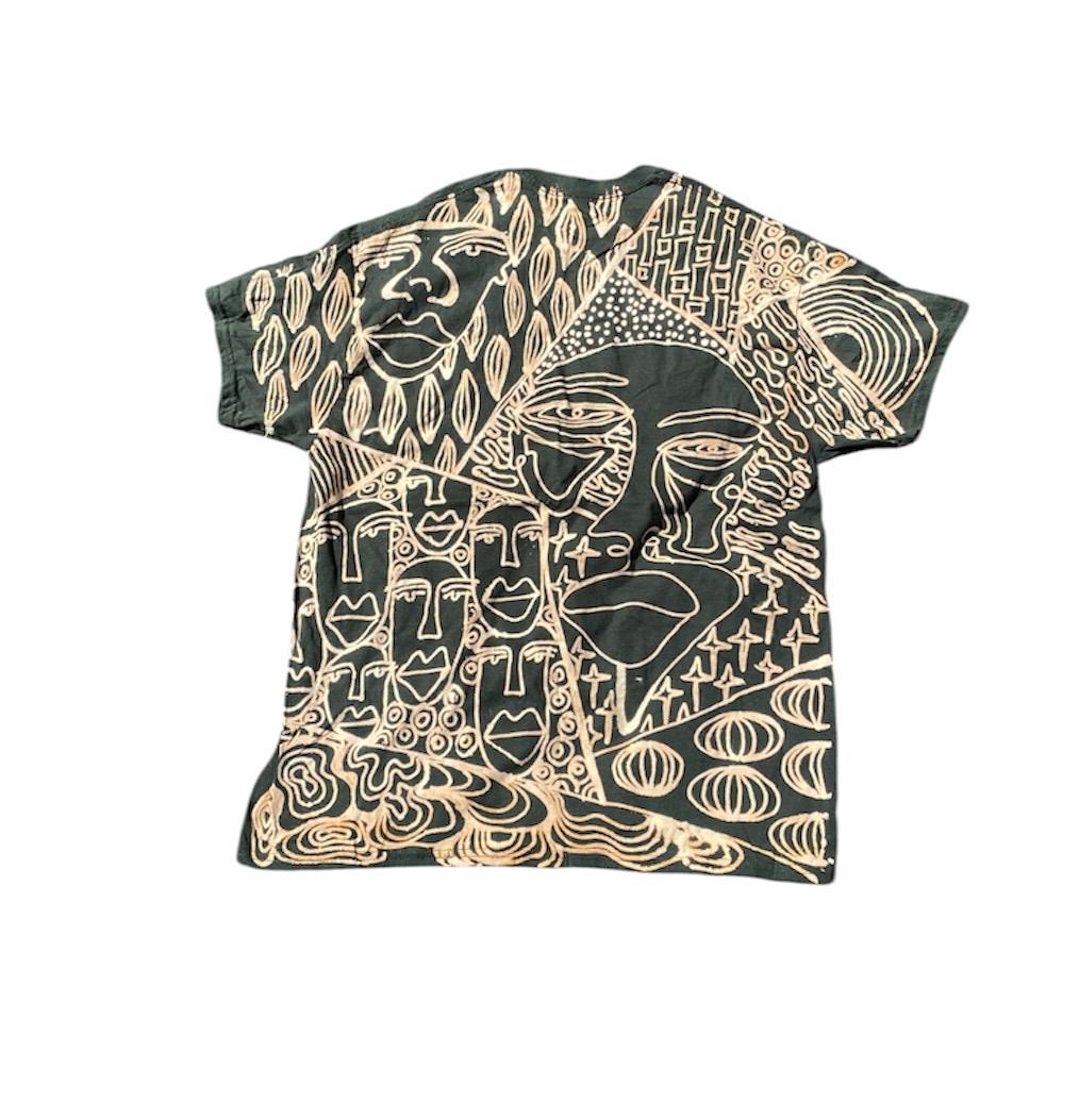Funky festival faces graphic tee