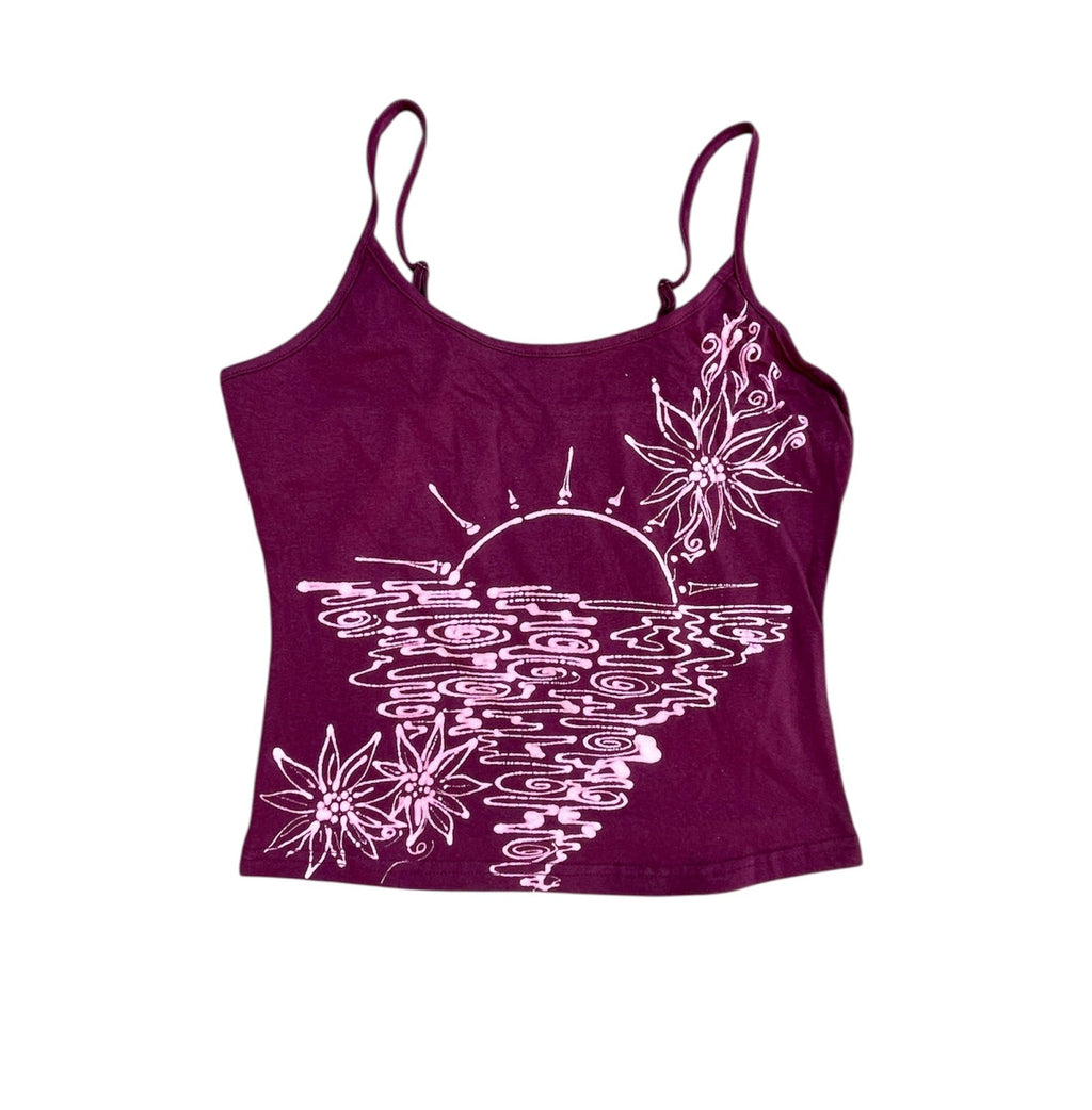.Tropical sunset flower tank