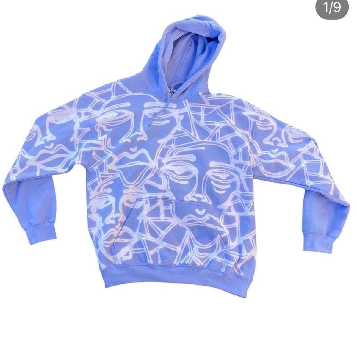 Geometric faces and fractal pattern sweatsuit