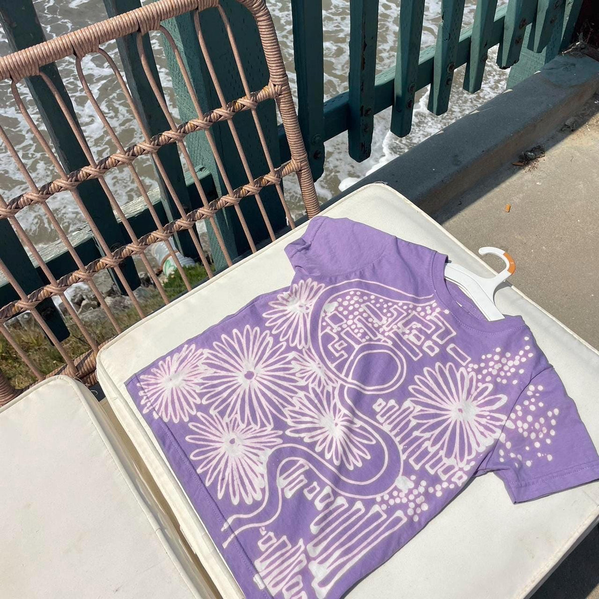 Abstract allover print baby tee