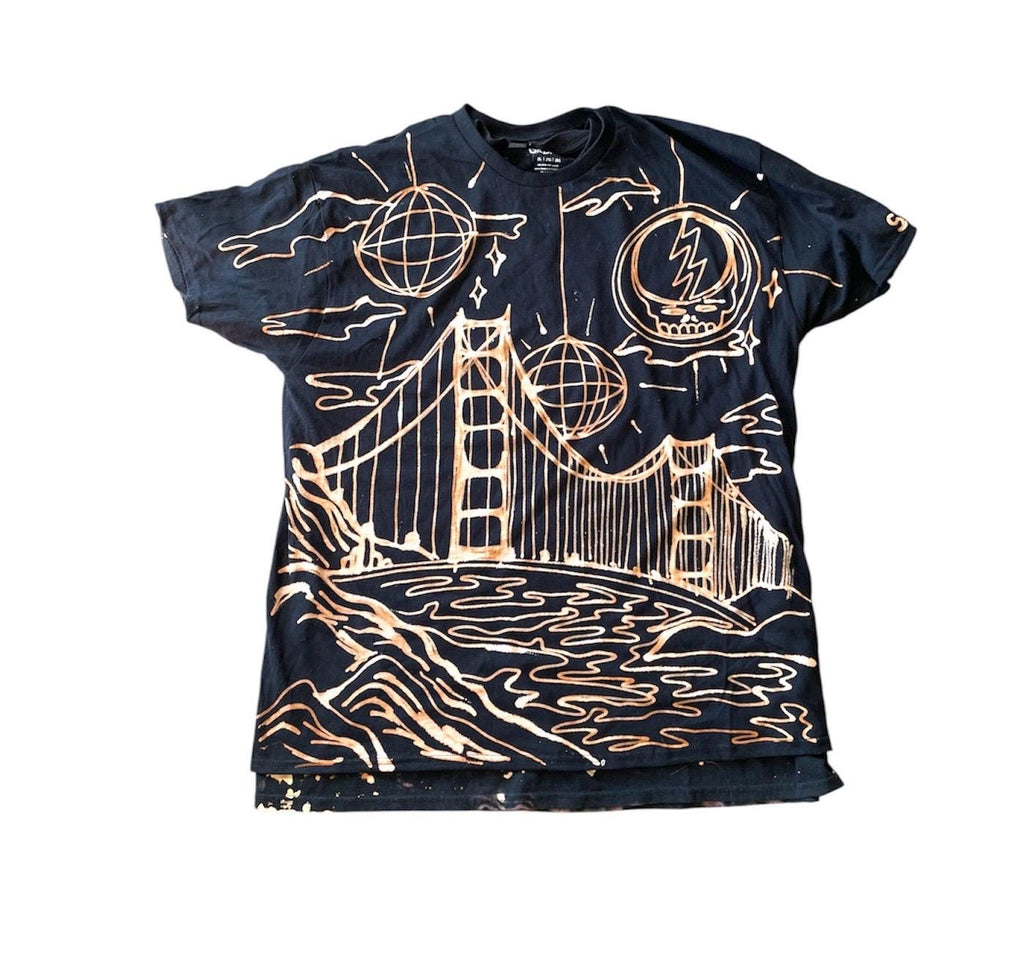 San Fransisco golden gate Grateful Dead graphic disco festival tee