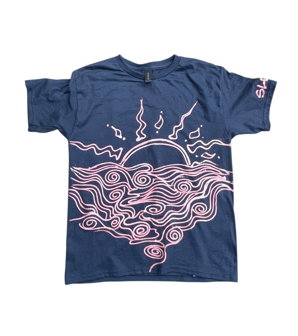 .Simple water waves sunset tee