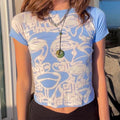 Handmade pattern baby tee