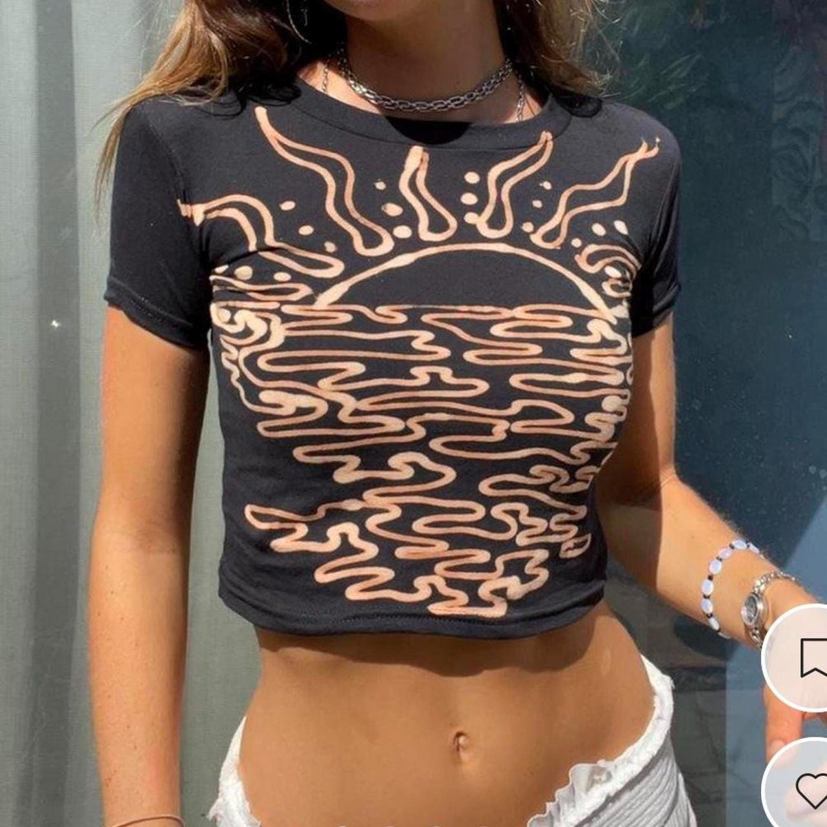 Celestial sun/moon mandala tee