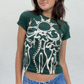 Celestial sun/moon head bodies tee