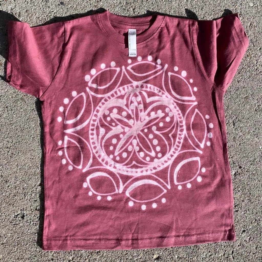 Handmade mandala baby tee