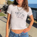 Playing cards baby tee
