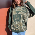 Abstract cheetah faces sweatshirt