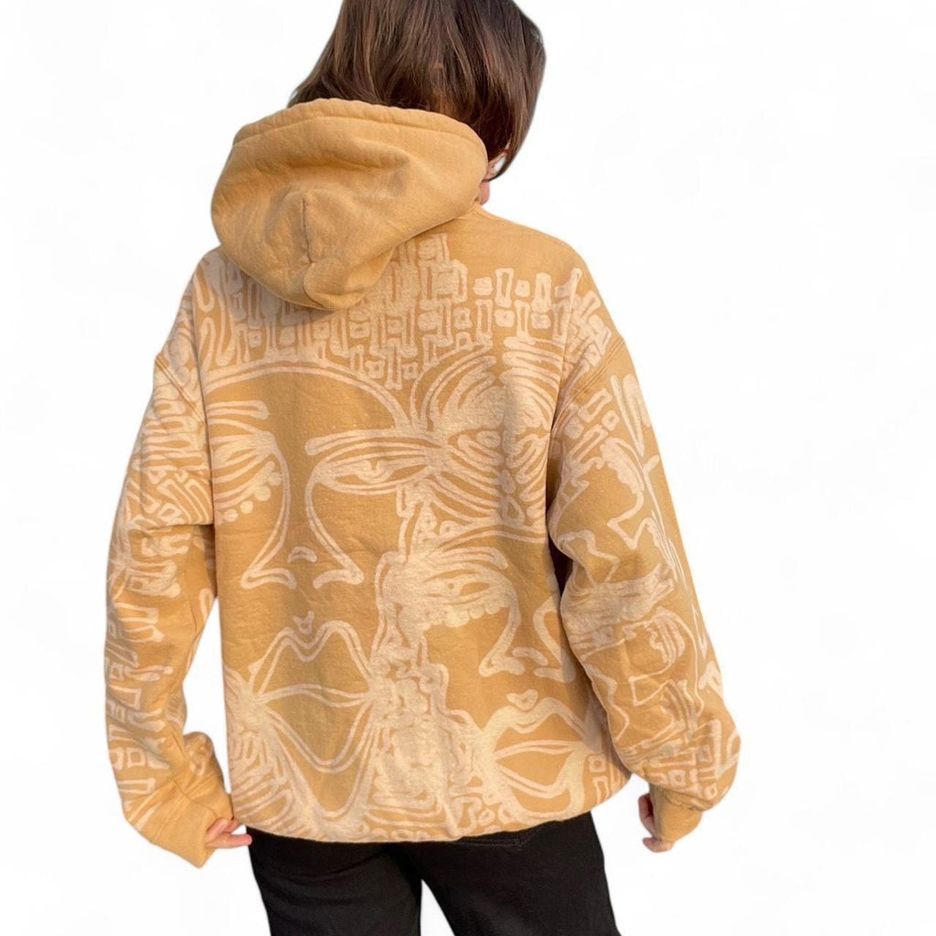 Golden disco faces hoodie