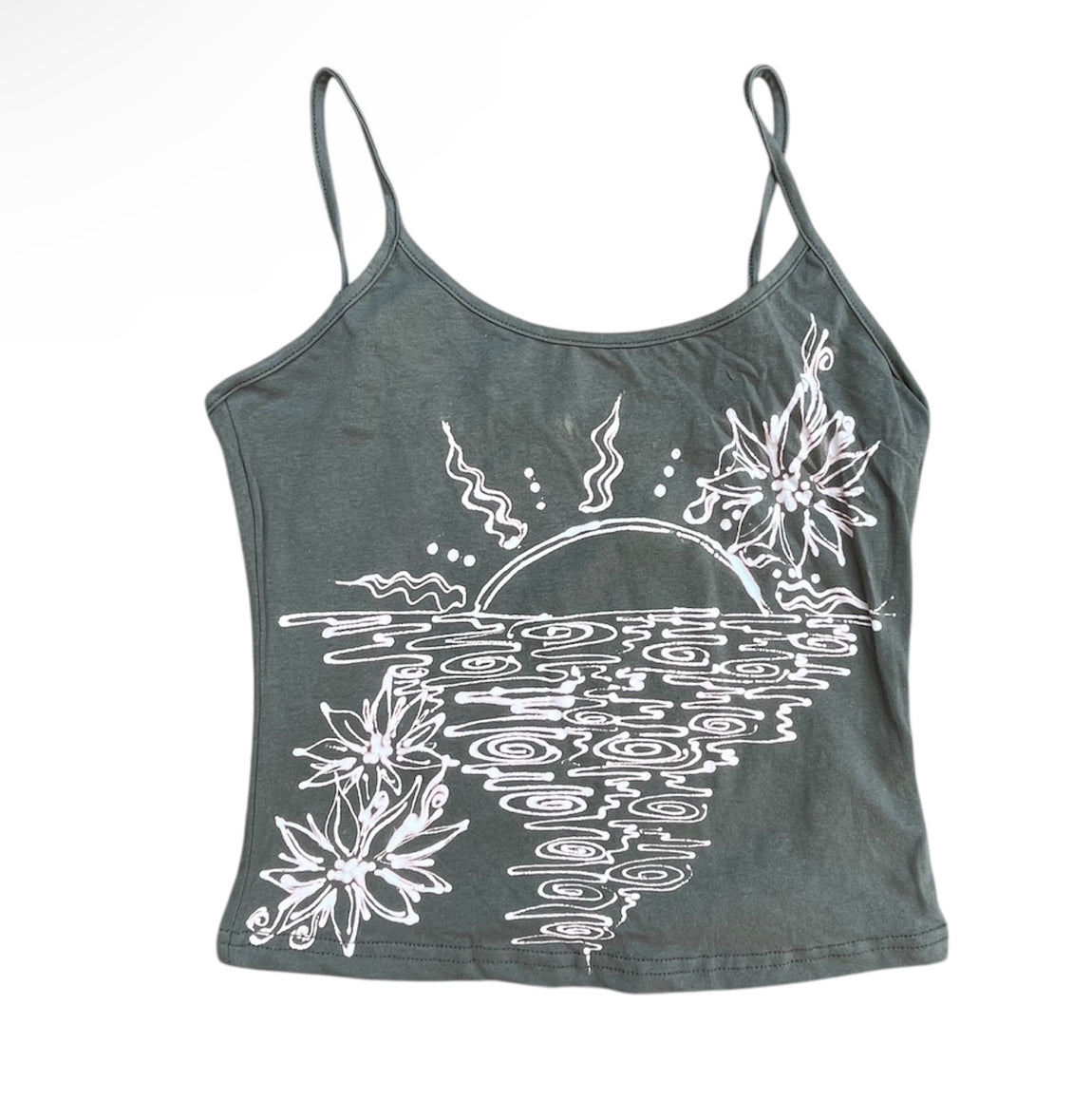 .Tropical sunset tank