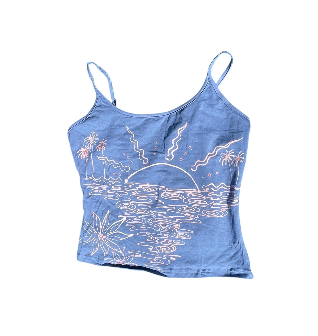 .Tropical sunset tank