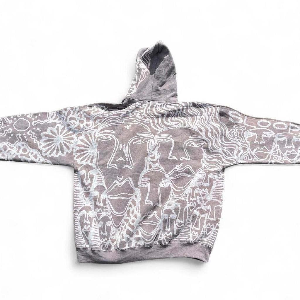 .Abstract grey hoodie