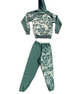 Custom graphic faces and mountains sweatpants and hoodie matching set