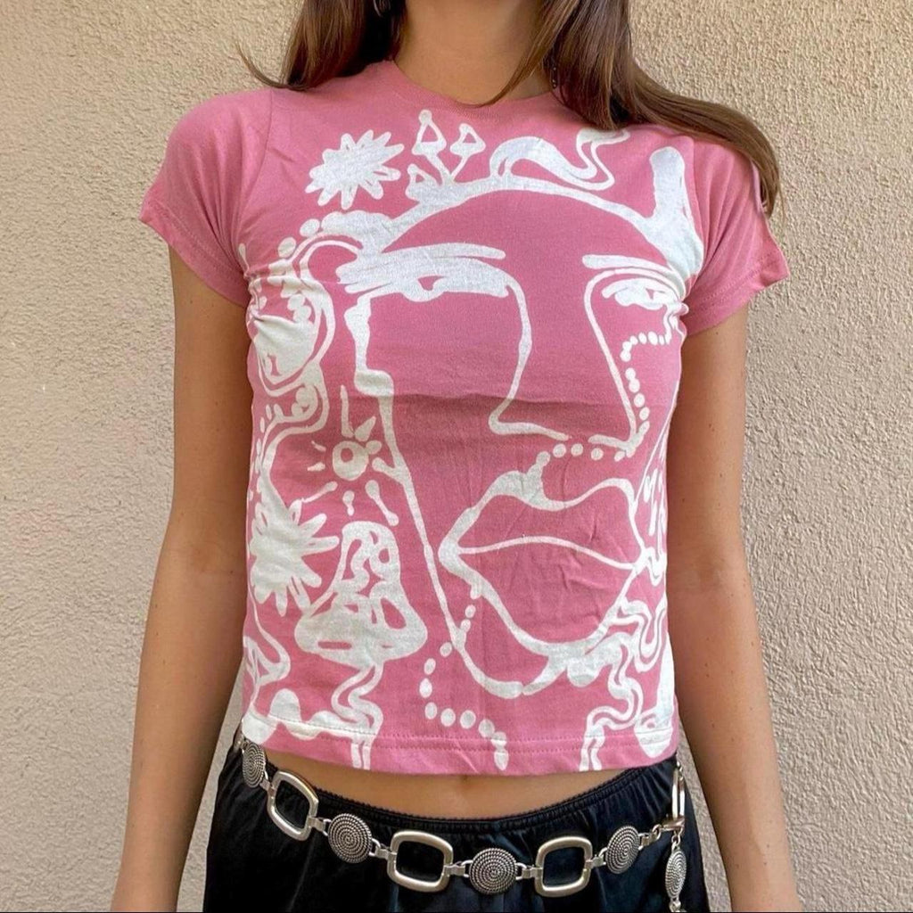 Fairy core faces baby tee