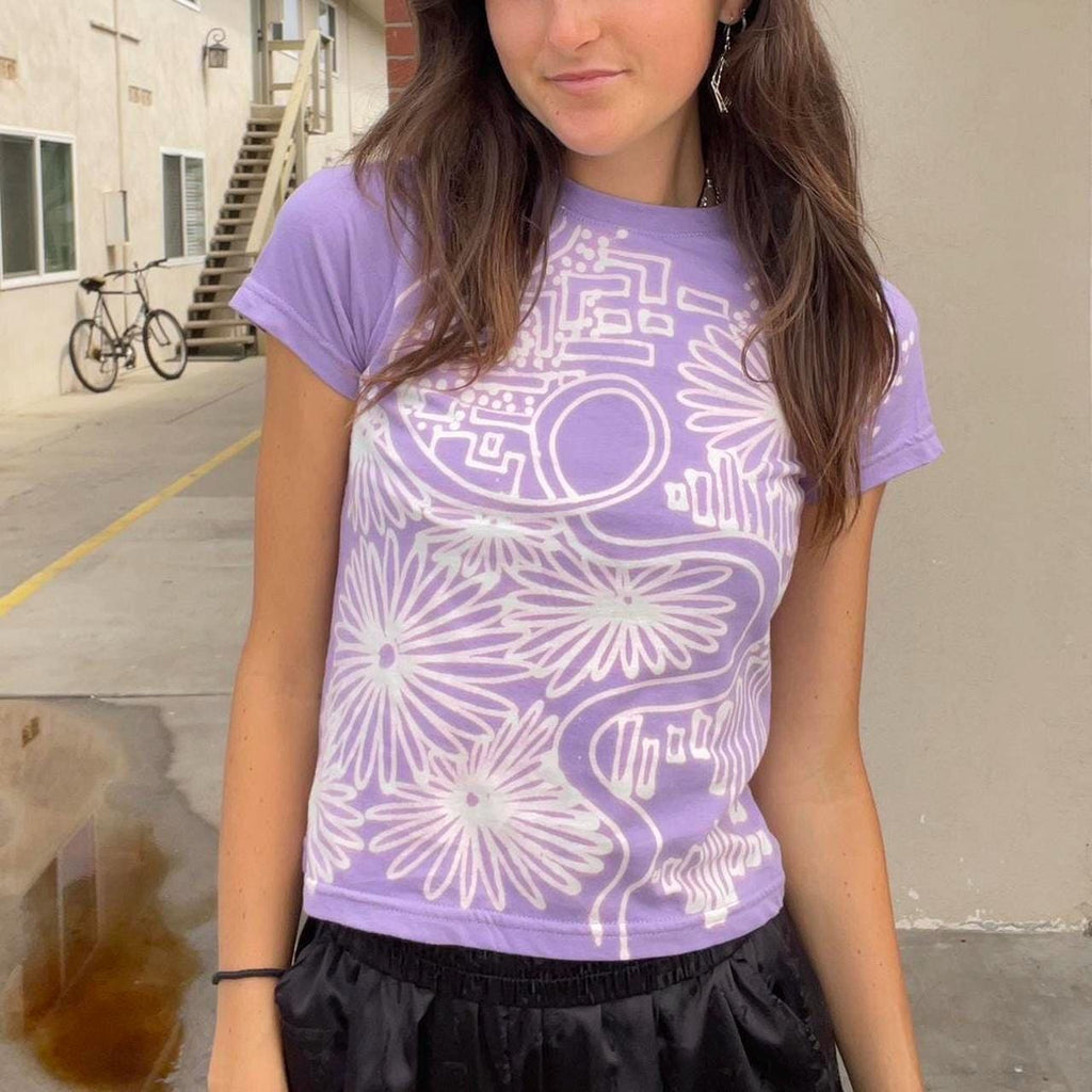 Abstract allover print baby tee