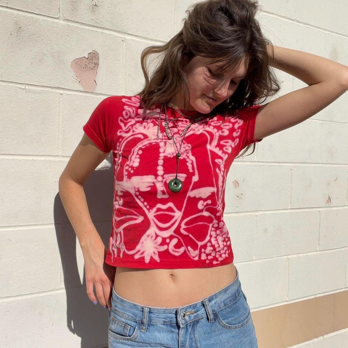 Ditsy floral faces baby tee