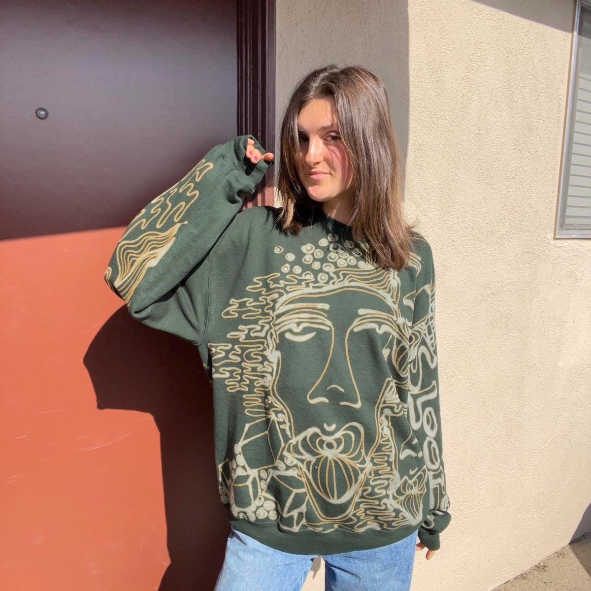 Abstract cheetah faces sweatshirt
