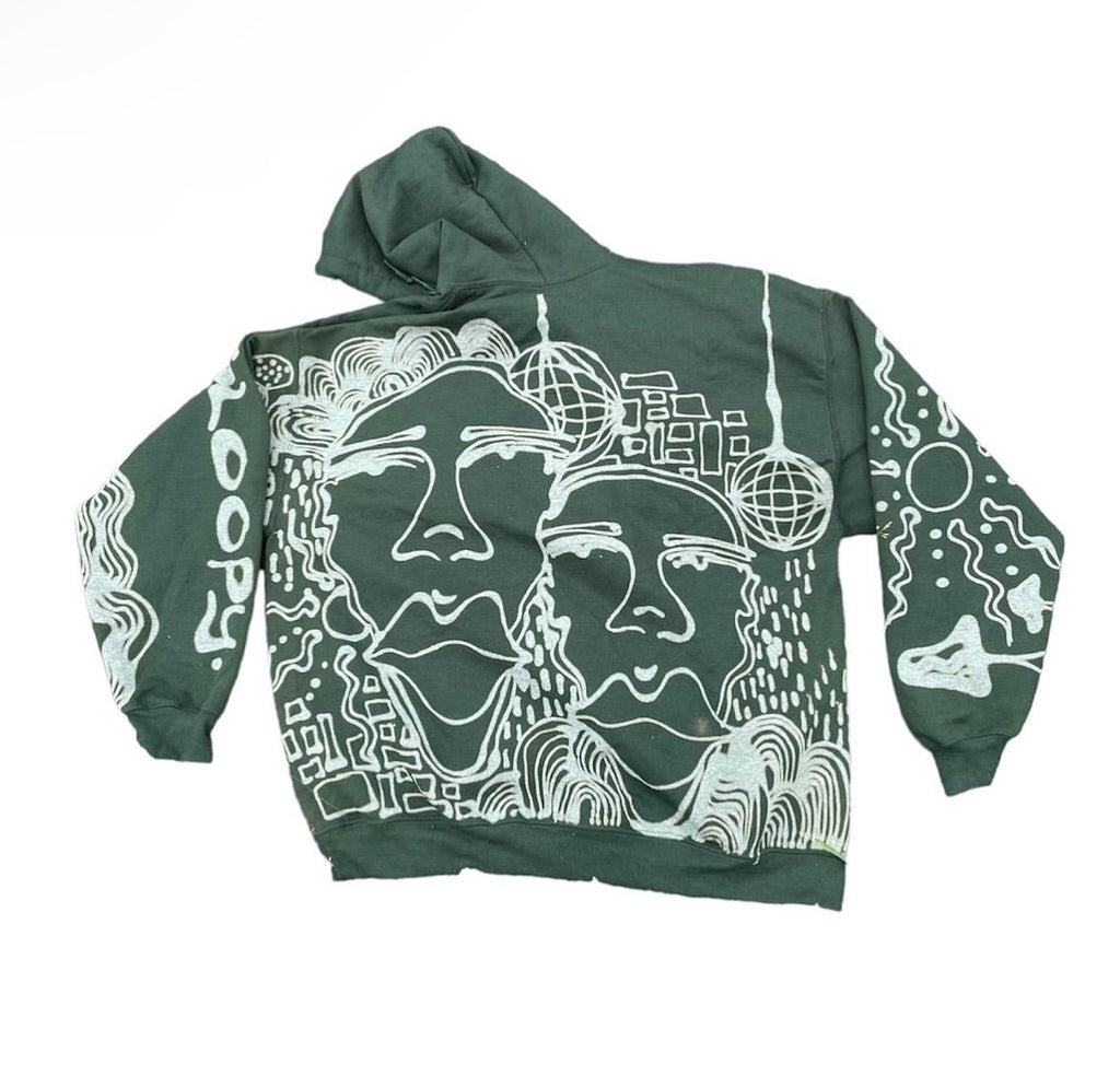 Funky faces and disco crewneck sweatshirt