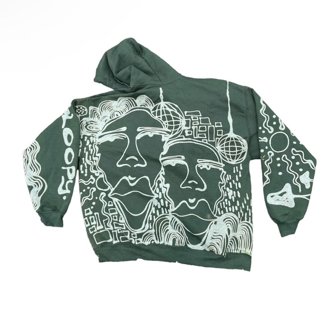 Funky faces and disco crewneck sweatshirt