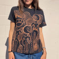 Pool ball ladies psychedelic graphic tee