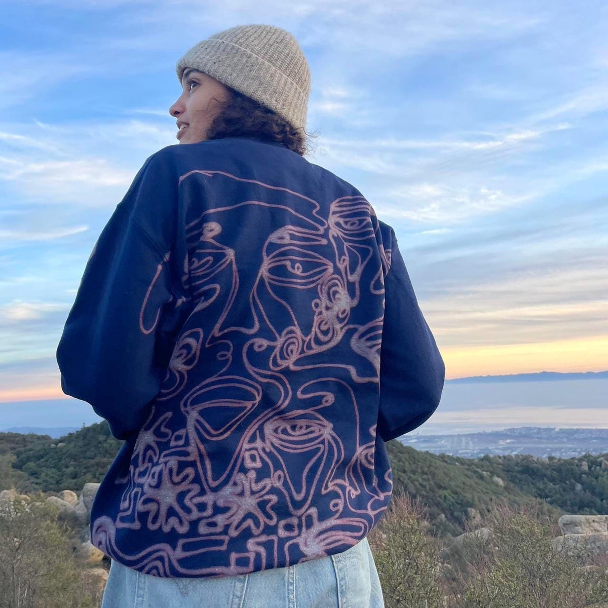 Crazy abstract crewneck